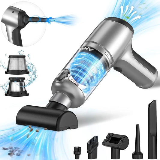 Handheld Car Vacuum Cleaner Cordless with Brushless Motor, 20000PA High Power Vacuum Cleaner & Air Duster, 3 in 1